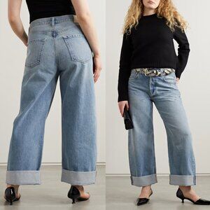 Citizens of Humanity Ayla Jean Skylight Baggy Cuffed High Waist Wide Leg Size 32